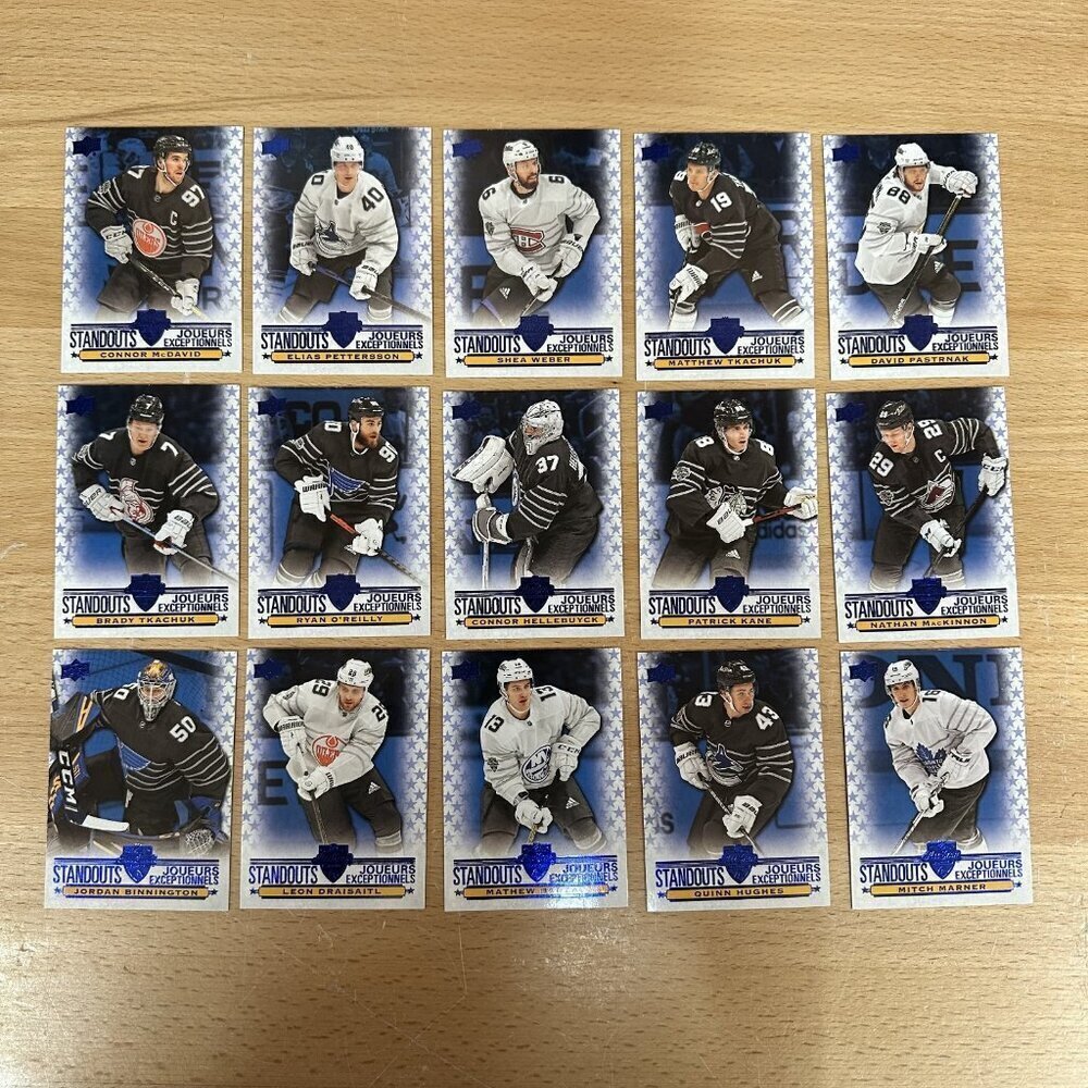 2020-21 Upper Deck Tim Hortons Standouts  Complete Set Of 15 Cards